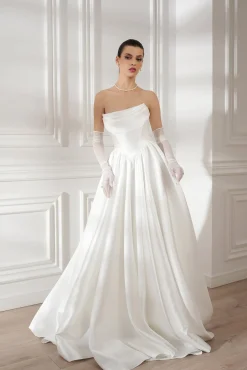 Alaya Mikado Dress In Ivory