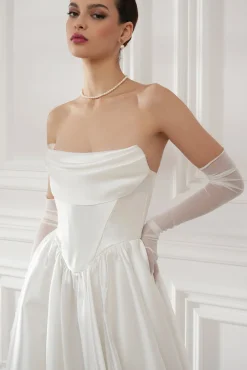 Alaya Mikado Dress In Ivory