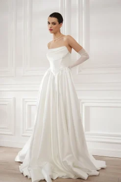 Alaya Mikado Dress In Ivory