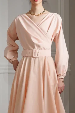 Alice Long Dress In Soft-Peach