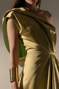 Amani Dress In Gold-Turquoise
