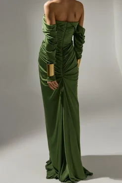 Ammuri Jersey Long Dress In Olive
