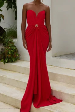 Ammuri Long Dress In Hot-Red