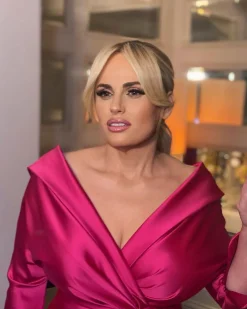 Angelina Satin Midi Dress in Fuchsia