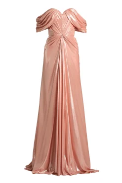 Anisa Long Dress In Seashell