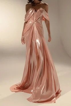 Anisa Long Dress In Seashell