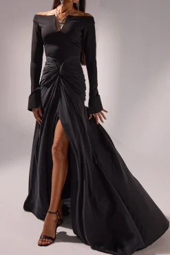 Anita Long Dress In Black