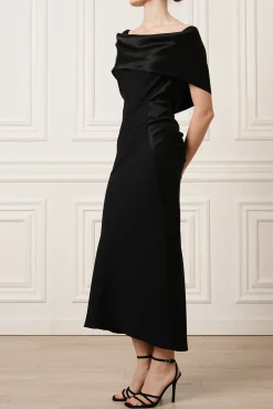 Astrid Open Back Dress In Black