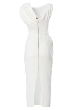Avra Midi Dress In Off-White