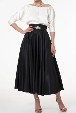 Elegant Satin Blouse In Ivory