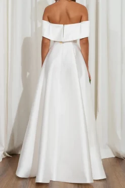 Ellie Mikado Gown In Off-White