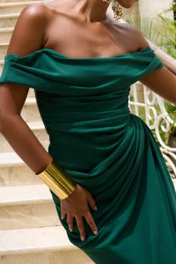 Eve Long Dress In Dark-Green