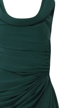 Eve Long Dress In Dark-Green