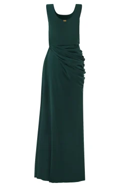 Eve Long Dress In Dark-Green