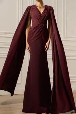 Evelyn Dress In Burgundy