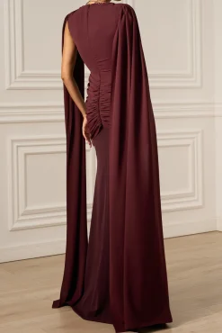 Evelyn Dress In Burgundy