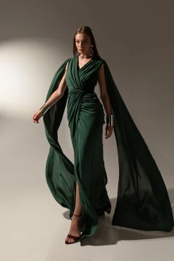 Evelyn Dress In Dark-Green