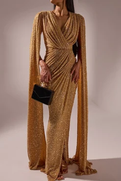 Evelyn Dress In Gold