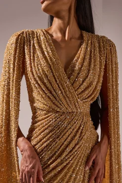 Evelyn Dress In Gold