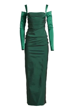 Farah Dress In Forest-Green