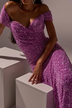 Gaia Dress In Royal-Lilac