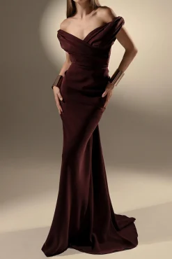 Hedy Long Dress In Merlot