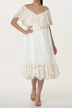 Jade Ivory Boho Midi Dress