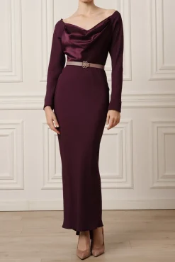 Jessica Midi Dress In Plum