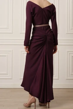Jessica Midi Dress In Plum