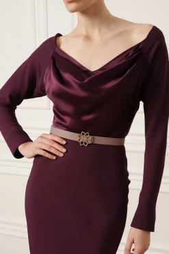 Jessica Midi Dress In Plum