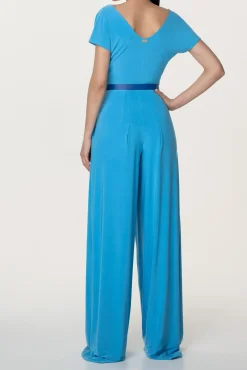Joan Jersey Jumpsuit In Azure