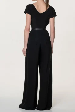 Joan Jersey Jumpsuit In Black