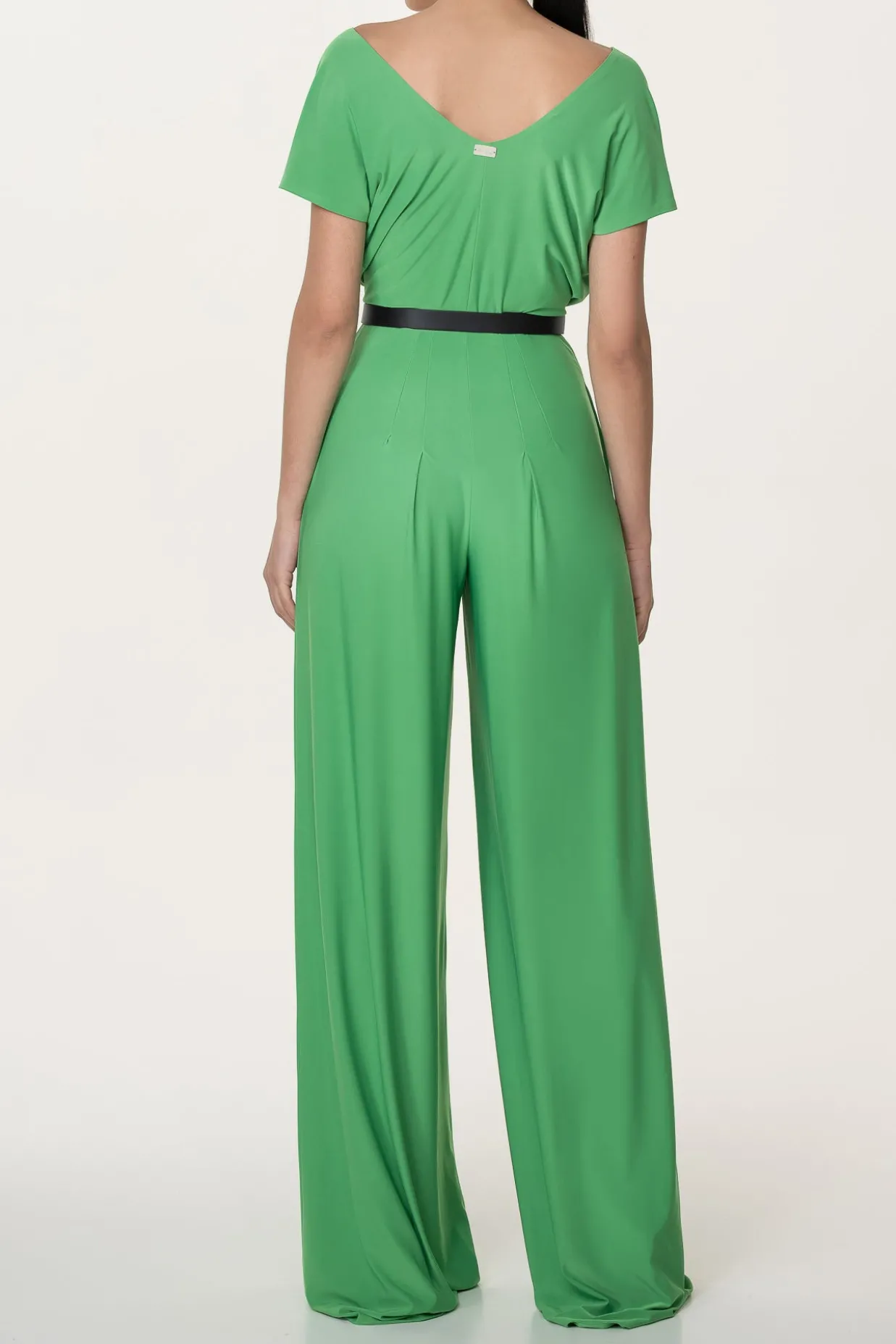 Joan Jersey Jumpsuit In Emerald