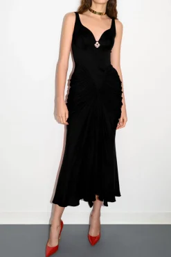 Kiara Ankle Length Dress In Black