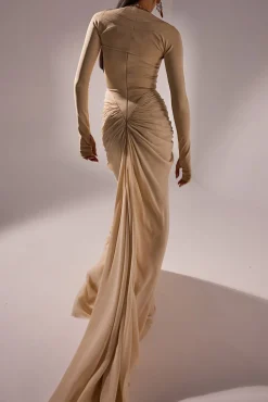 Kiara Long Dress In Nude