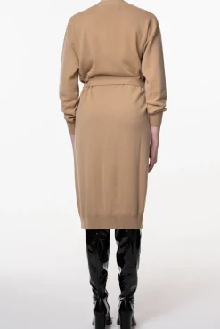 Lani Cashmere Long Cardigan In Dune