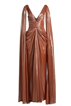 Layla Dress In Copper-Blush