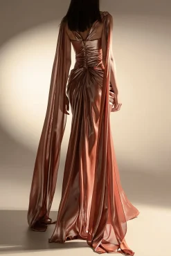 Layla Dress In Copper-Blush
