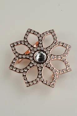 Lotus Leather Waist Belt In Aubergine With Rose-Gold Buckle