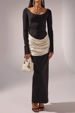 Lucy Dress In Black-White