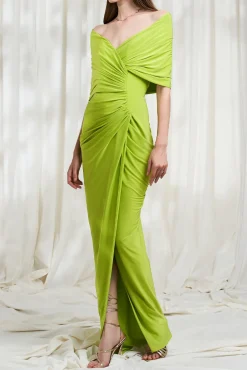 Maia Long Dress In Limette