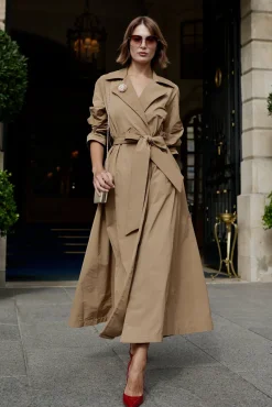 Marlene Trench Coat In Camel