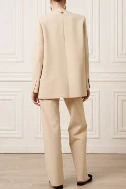 Pax Viscose Jersey Wide-Leg Pants In Beige