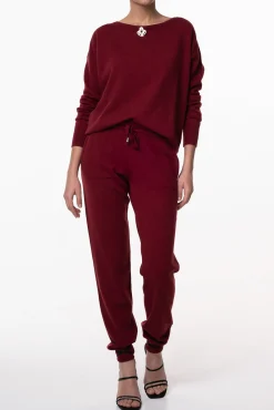 Rania Boat Neck Cashmere Sweater In Cuir De Russie
