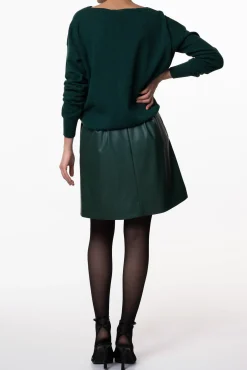 Rania Boat Neck Cashmere Sweater In Spruce