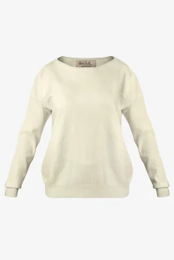 Rania Boat Neck Cashmere Sweater In Luna