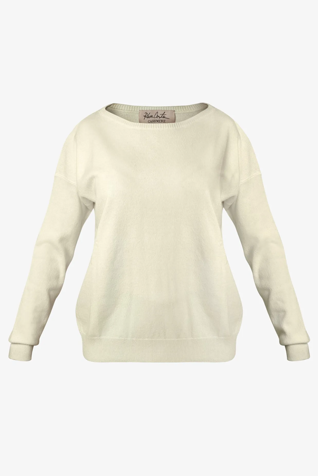 Rania Boat Neck Cashmere Sweater In Luna