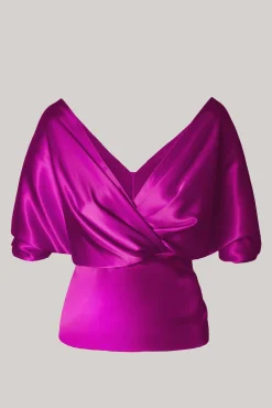 Reese Silk Top In Amethyst