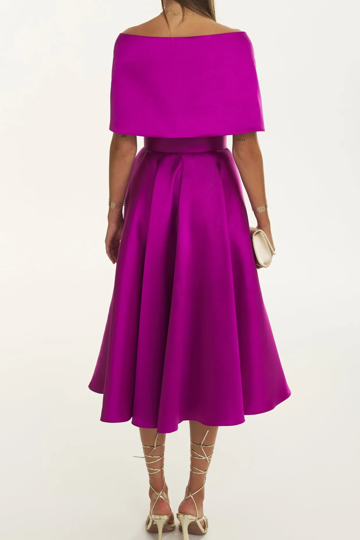 Rima Amethyst Mikado Midi Dress
