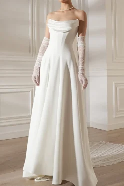 Salma Long Dress In Off-White